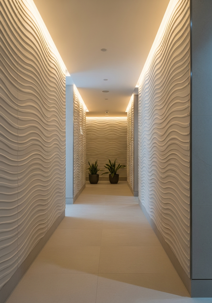 Panel Rangu en interior arquitectónico